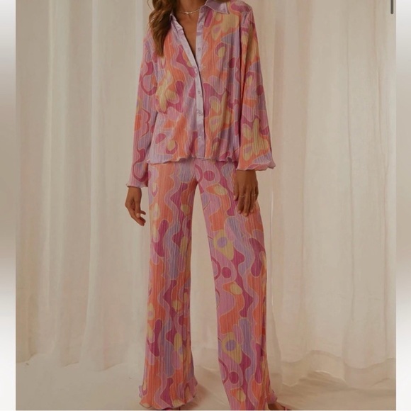 Peppermayo 2 Piece Set Change of Pace Shirt and 90s Muse Pants 0 2 Psychedelic - Picture 2 of 14